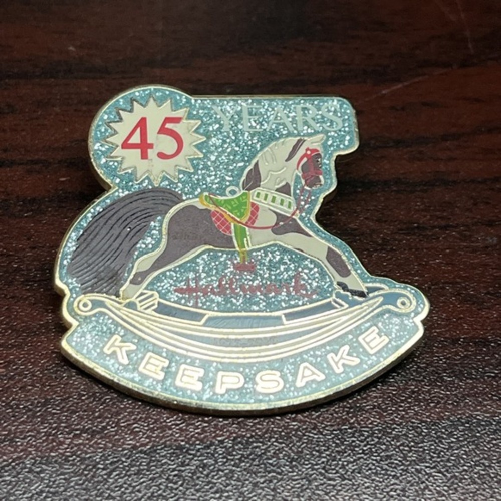 Hallmark 45th Anniversary 2019 Rocking Horse Lapel Hat Pin